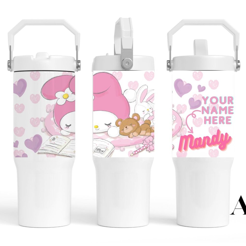 Name Personalized 30OZ tumbler My Melody Bunny, Hello Kitty, Kuromi 30 oz cup wi - Picture 2 of 10